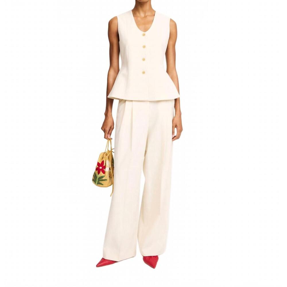 NEW BY MALENE BIRGER merlin classic vest in pearl
